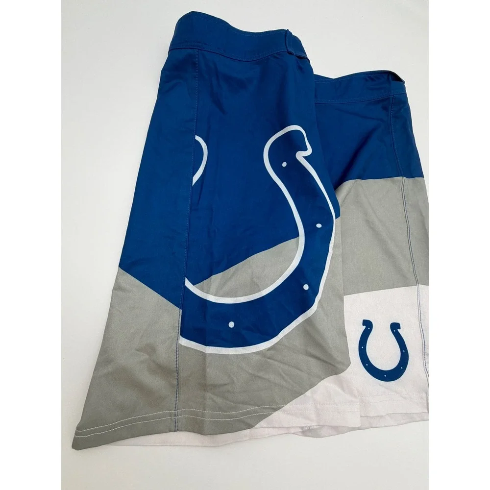 NFL Indianapolis Colts FOCO Board Shorts Mens Large Blue Grey Colorblock Swim
